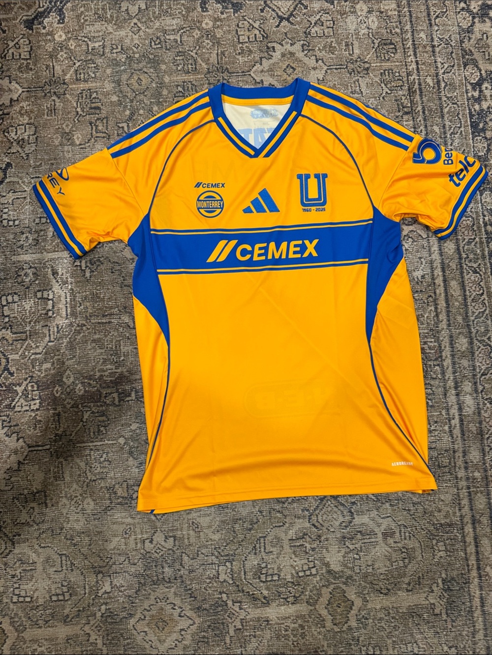 adidas Monterrey Men’s Yellow and Blue Soccer Jersey – CEMEX Monterrey Style